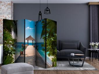 Room Divider Hawaiian Dream II - tropical beach and ocean landscape against the sky