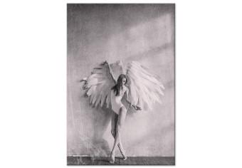 Canvas Winged (1-piece) Vertical - black and white woman with wings