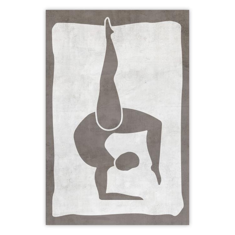 Gymnast - contorted silhouette of a woman in an abstract motif
