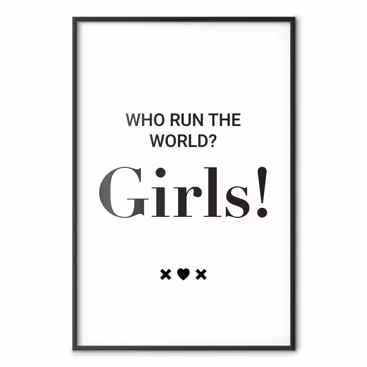 Who Run The World? Girls! - black English quotes in the form of a citation