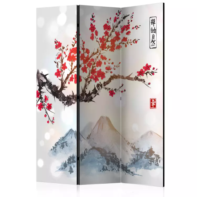 Mount Fuji (3-piece) - artistic landscape of mountains and cherry blossoms