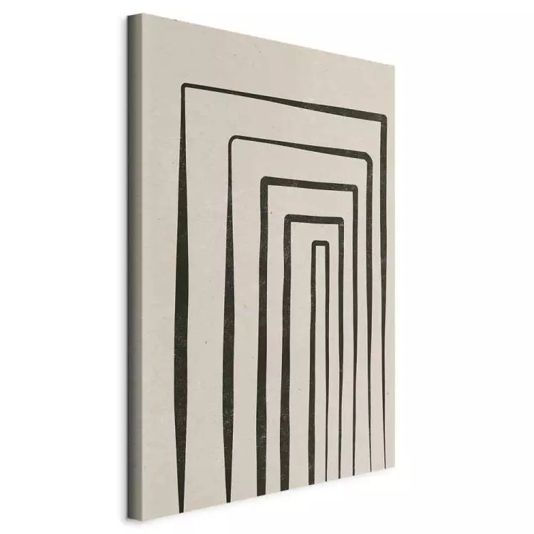Row of columns - abstraction on beige background in japandi style