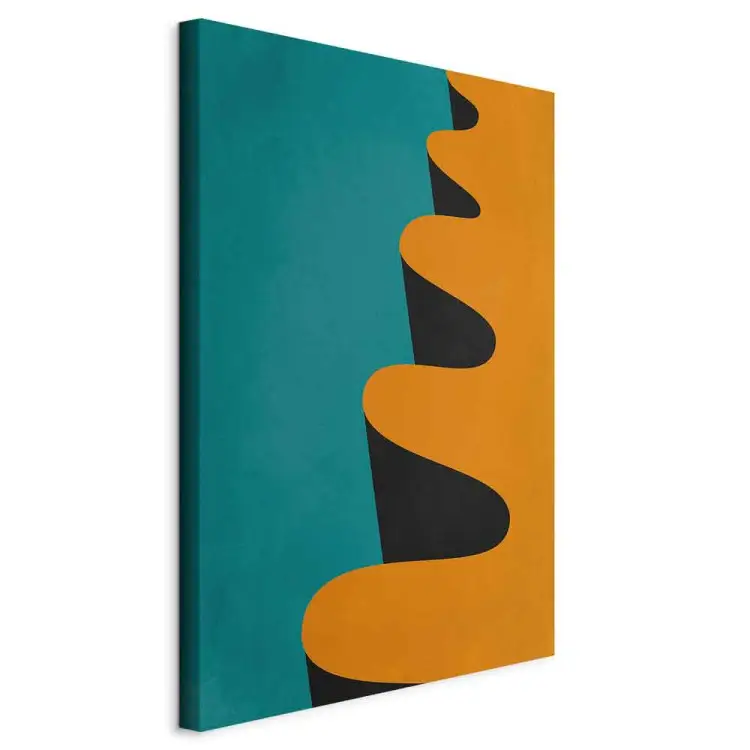 Modernistic, orange wave - geometric abstraction