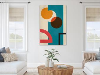 Canvas Colourful geometry - modernistic abstraction with colourful figures