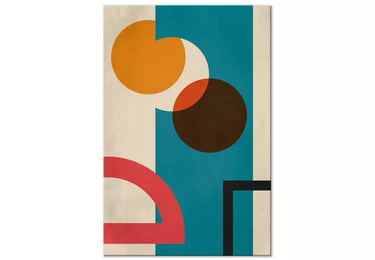 Colourful geometry - modernistic abstraction with colourful figures