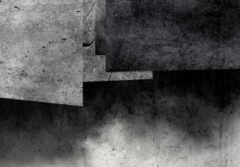 Canvas Architectural Variation (1-piece) - black and white abstraction