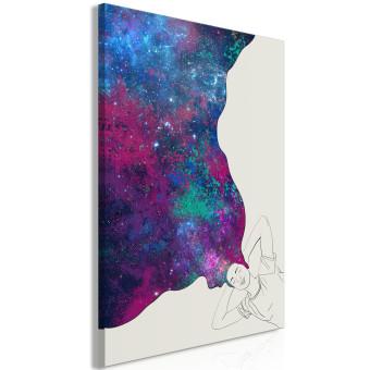 Canvas Mind in space - an abstract theme with the cosmos and human motif