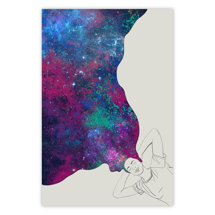 Cosmic Dreams - abstract woman with hair resembling space