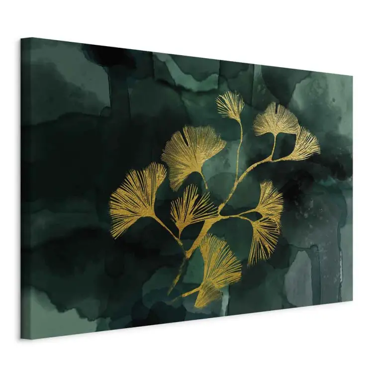Golden Ginkgo Wide - landscape of plant in glamour style