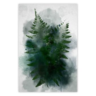 Poster Painted Fern - abstract plant composition of green ferns