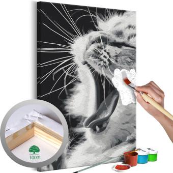 Paint by Number Kit Yawning Kitten