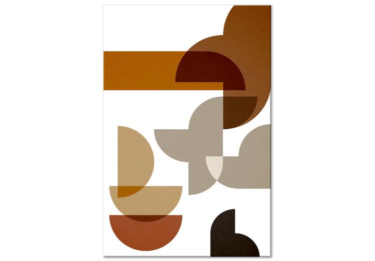 Canvas Print Shapes on the sand - geometric abstraction in earth colors