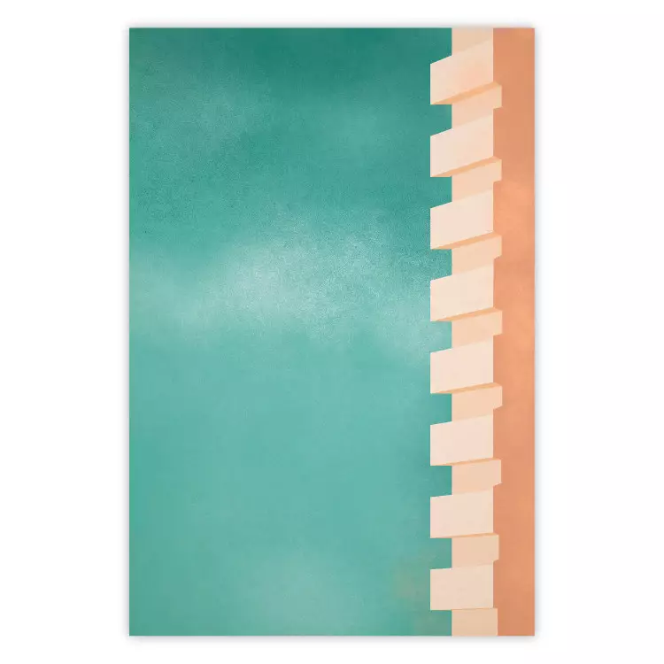 Northern Balconies - architecture of a pastel-colored wall against a bright sky
