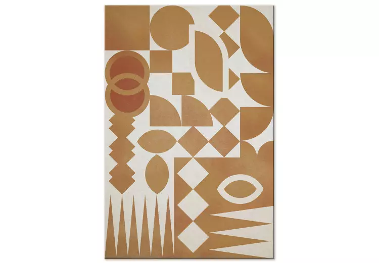 Abstract order - irregular geometric shapes in beige