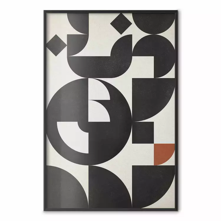 Great Waves - abstract composition of black geometric figures