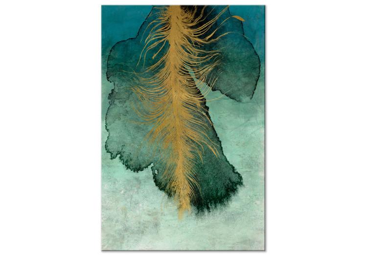 Celestial Composition (1-piece) Vertical - abstract leaf and feather