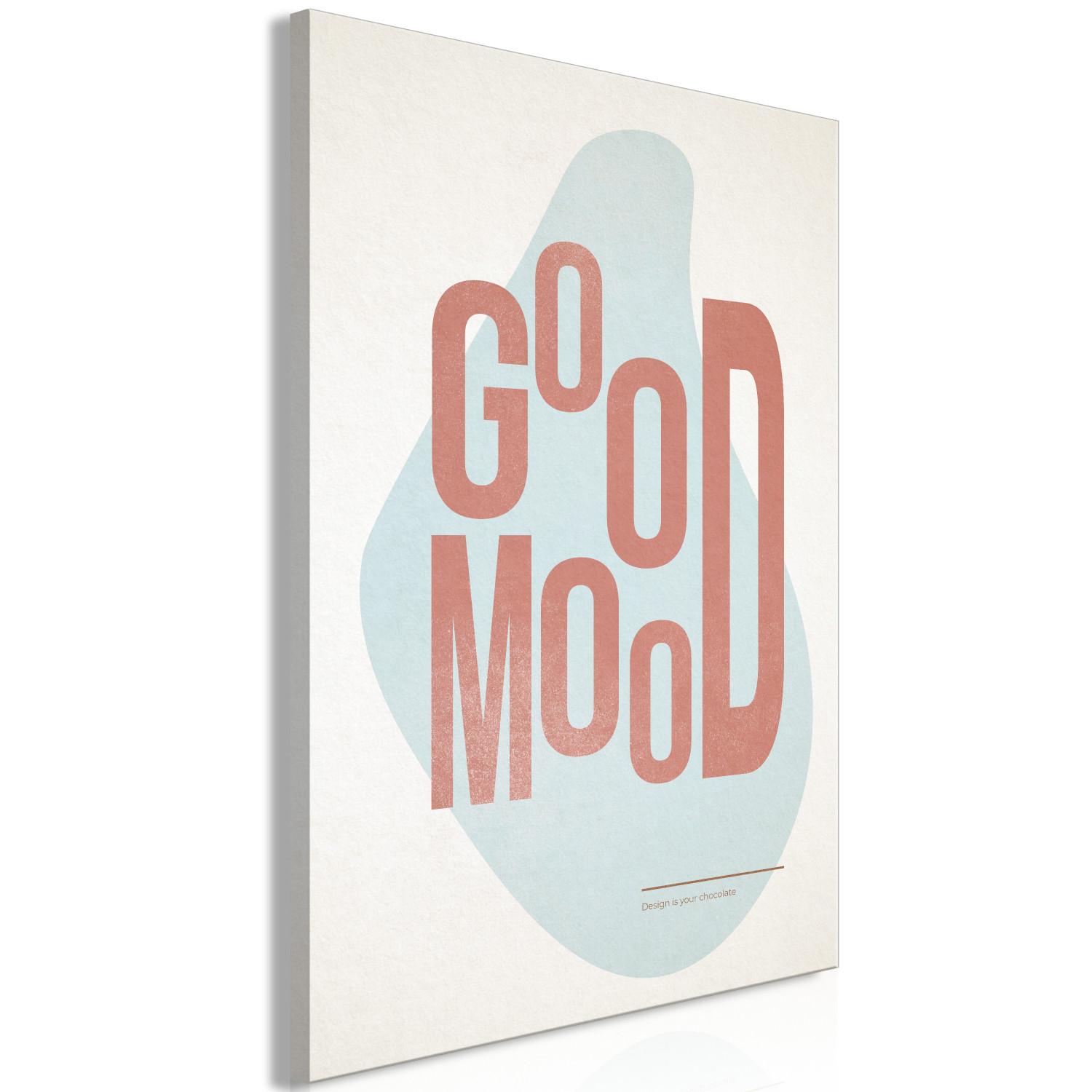 Canvas Good mood - Inscription in English on a light background