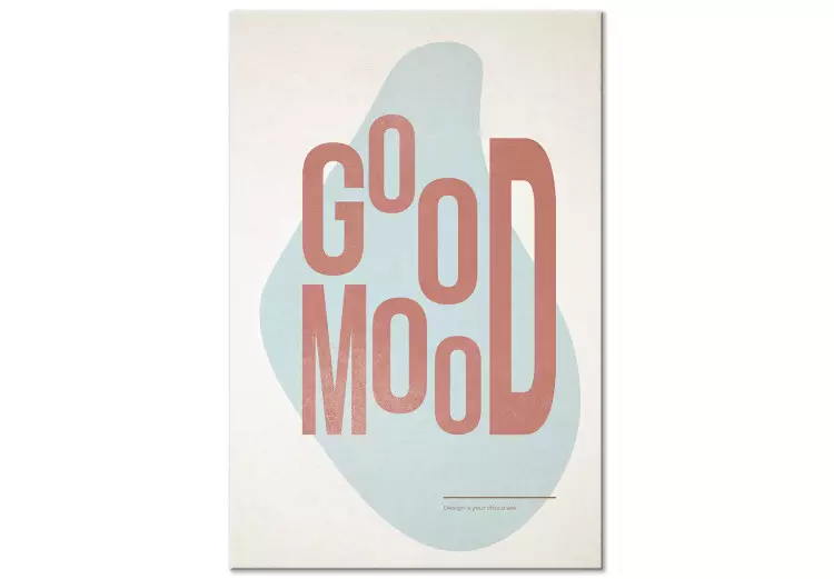 Good mood - Inscription in English on a light background