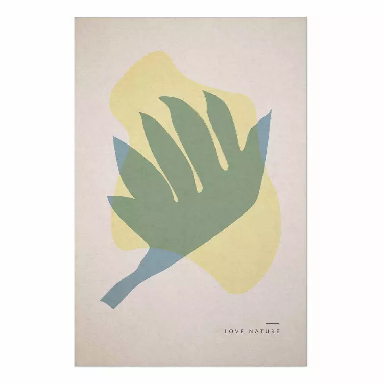 Poster Love Nature - abstract geometric figures in pastel colors