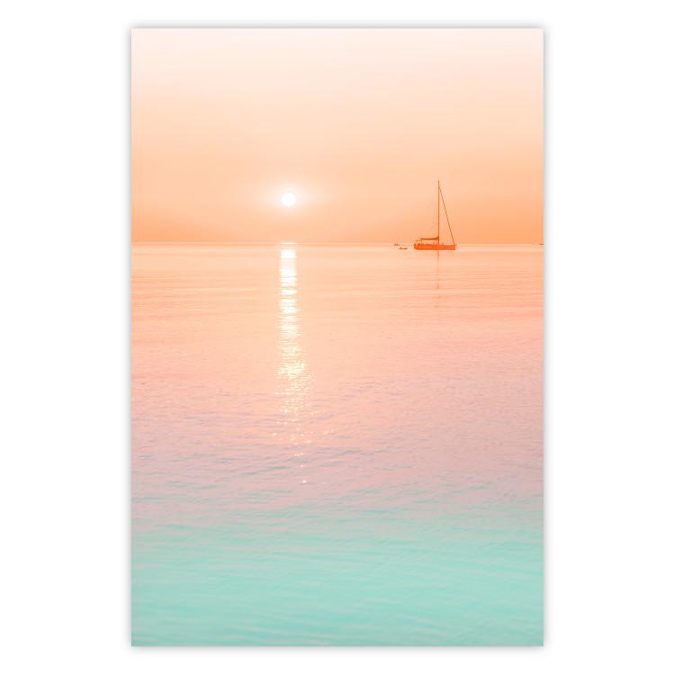 Summer Cruise - pastel seascape against a sunset backdrop