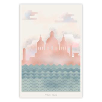 Poster Spring in Venice - pastel sea composition against architecture backdrop