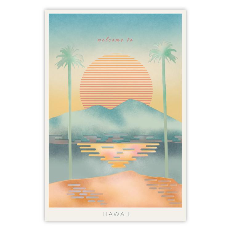 Welcome to Hawaii - tropical summer landscape in pastel motif