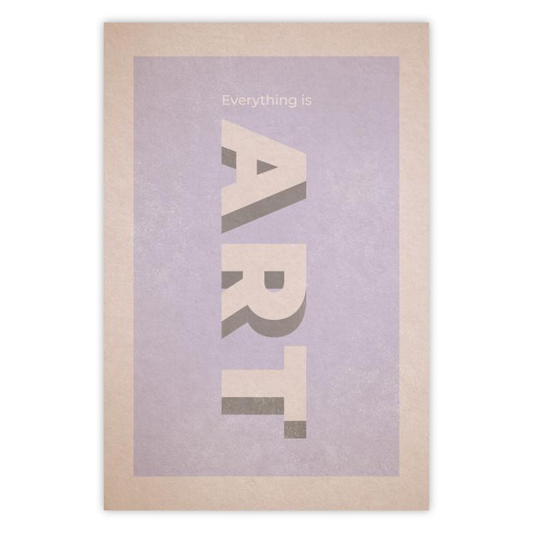 Everything is Art - English text on a pastel-colored background