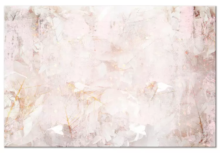 Creamy fog - Abstraction with blurry pink and white with gold elements