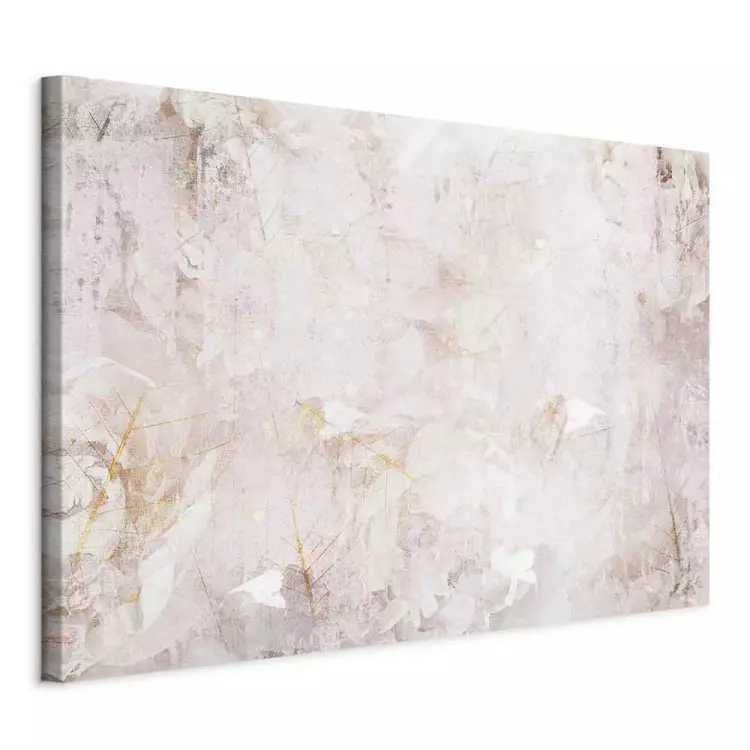 Creamy fog - Abstraction with blurry pink and white with gold elements