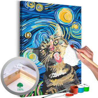 Paint by Number Kit Freaky Cat