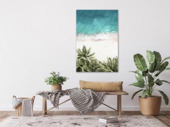 Canvas Turquoise Expansion (1-piece) Vertical - tropical beach landscape