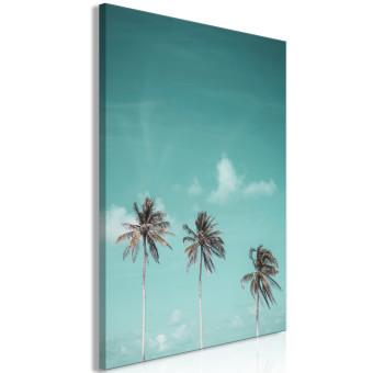 Canvas Three palms - Image of three trees on a blue sky