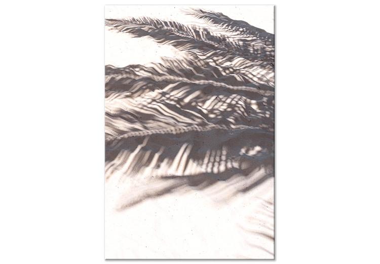 Canvas Print Shadows by the sea - Sand beach covered with shadow Crown of trees