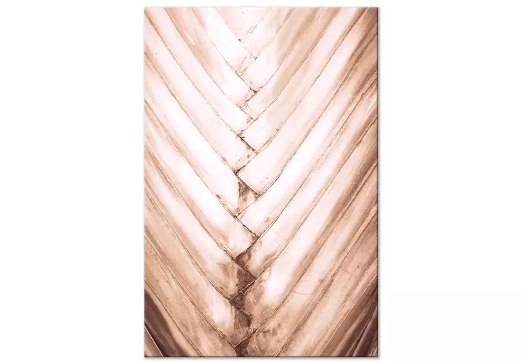 Slim leaves - Structure of a dry palm leaf in a delicate bronze
