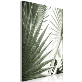 Canvas Plant needles - image of sharp exotic plants in cold green