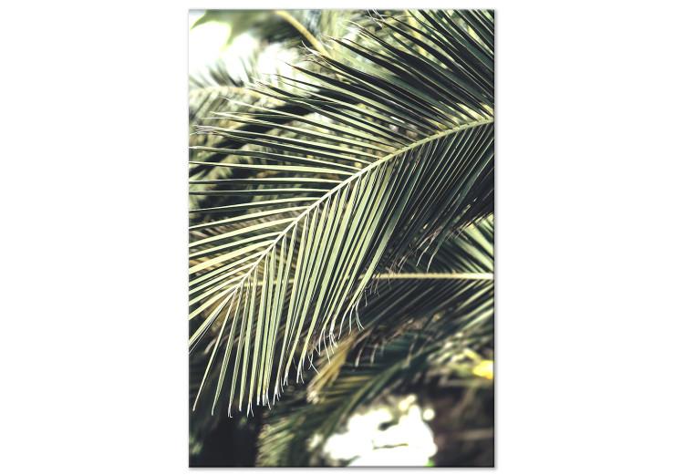 Green Queen (1-piece) Vertical - exotic palm leaf landscape