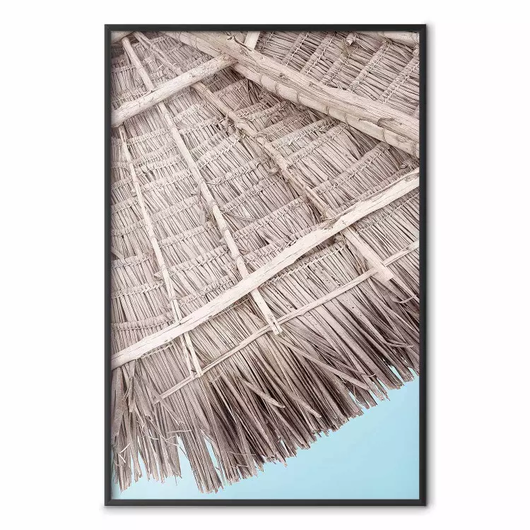 Exotic Structure - landscape of a tropical cottage roof against sky