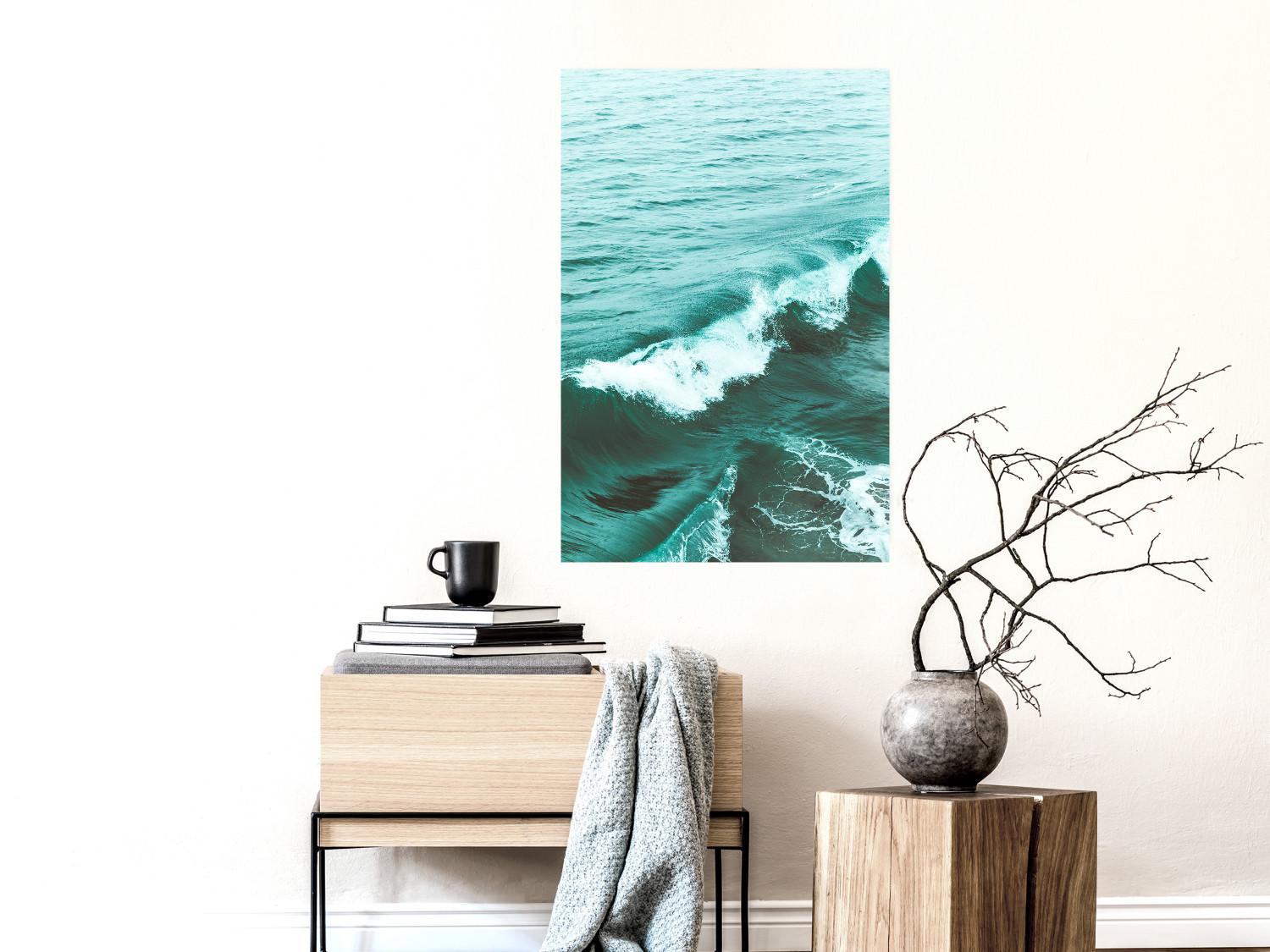 Poster Playful Wave - marine composition of turquoise water with small waves