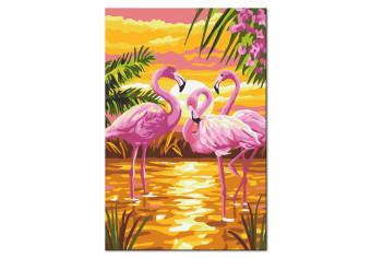 Paint by Number Kit Flamingo Family