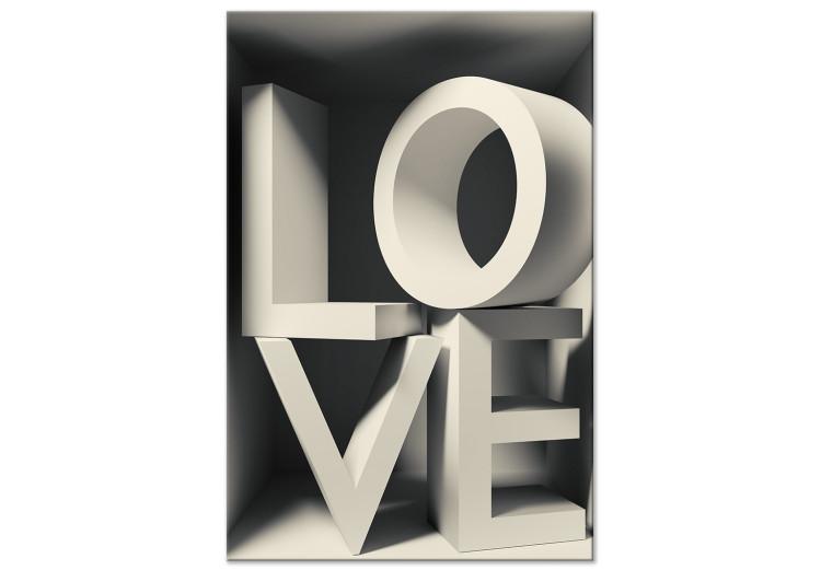 Canvas Print Love Letters - Spatial Letters Arranging In Love