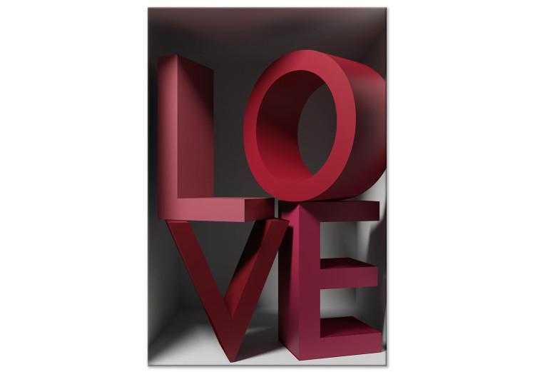 Love in Reds (1-piece) Vertical - English 3D text