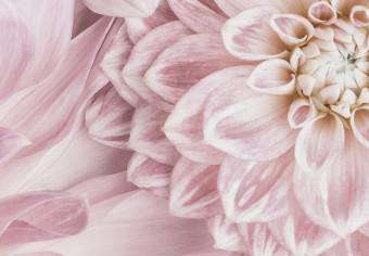 Canvas Flower headdress - a bouquet of fresh, pink plants