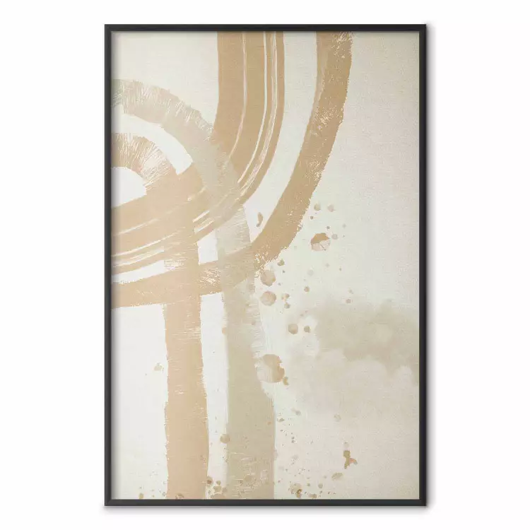 Beige Minimalism - abstract brown pattern on a light beige background