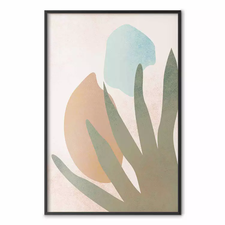 Agave in the Sun - pastel abstraction of patterns on a light beige background