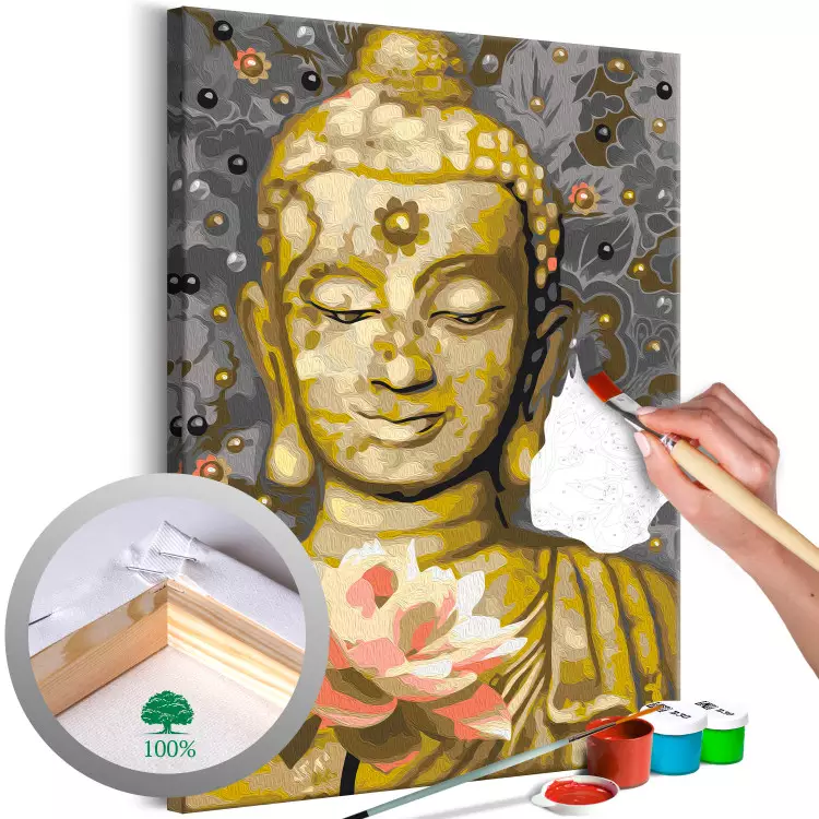 Paint by Number Kit Golden Statue 