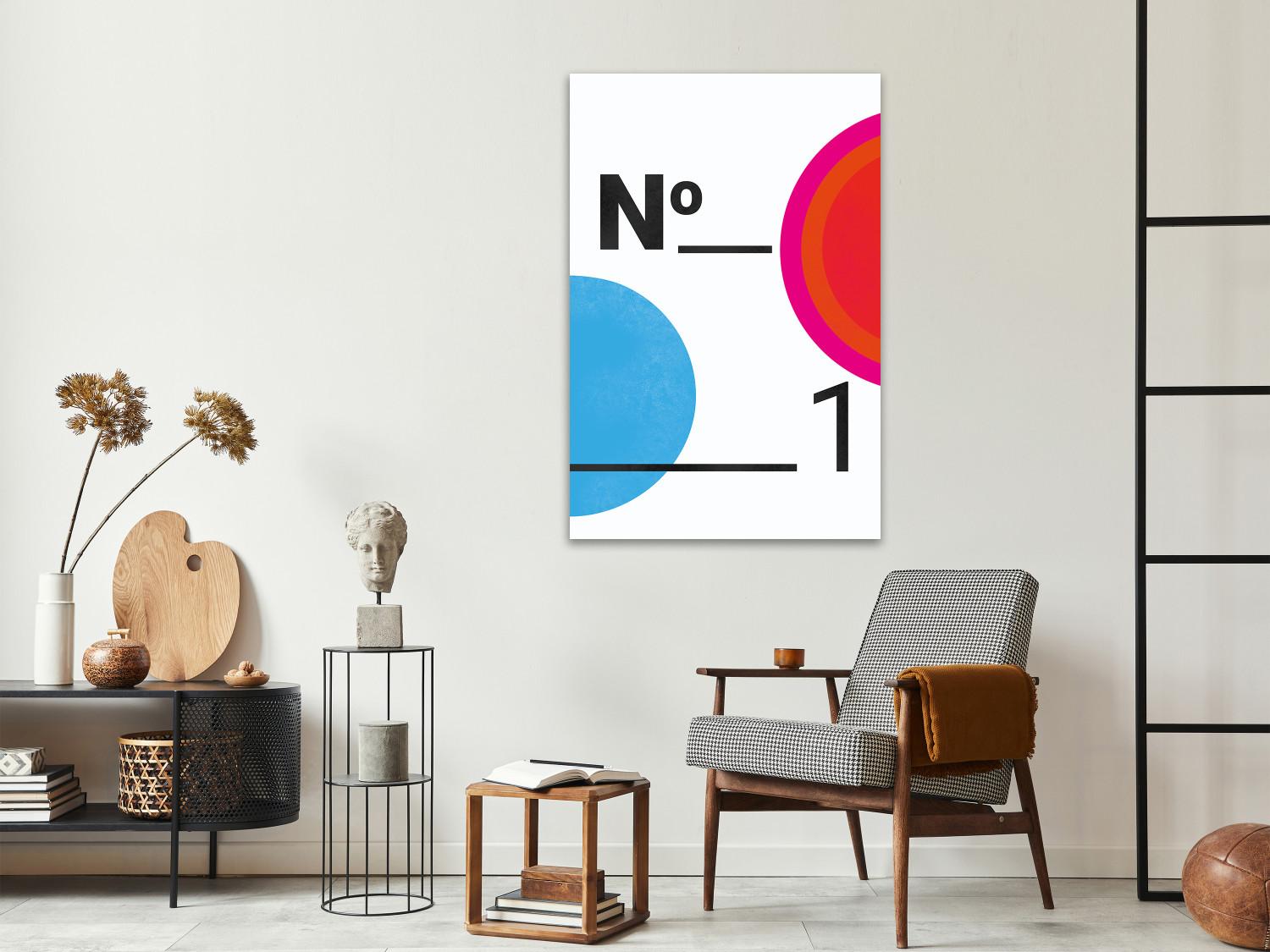 Canvas Wheels with number one - Abstract composition with colorful figures