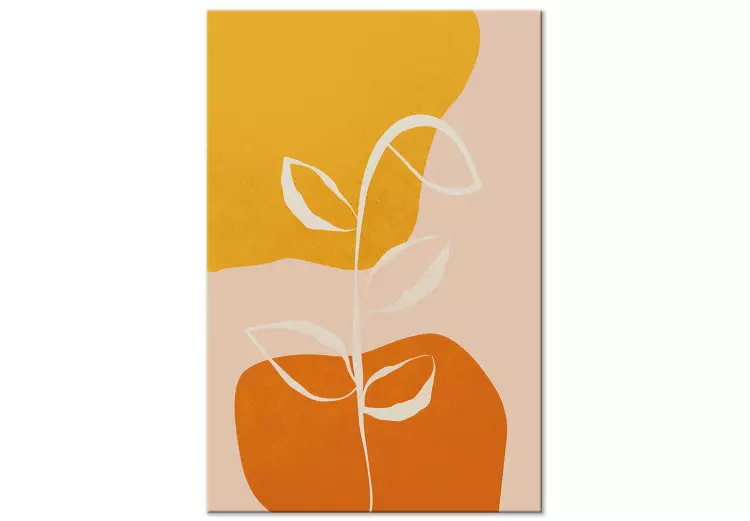 White twig - Abstract botanical motif in pastel colors