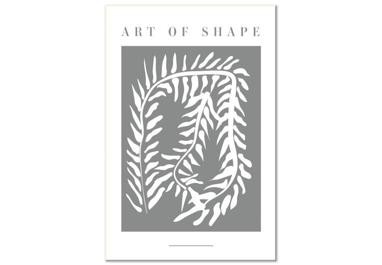 Snake plant - abstraction with a botanical motif on a gray background