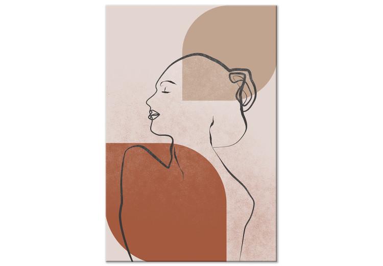 Linear feminine act - abstract, minimalist portrait