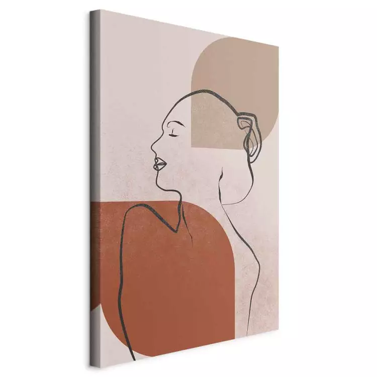 Linear feminine act - abstract, minimalist portrait